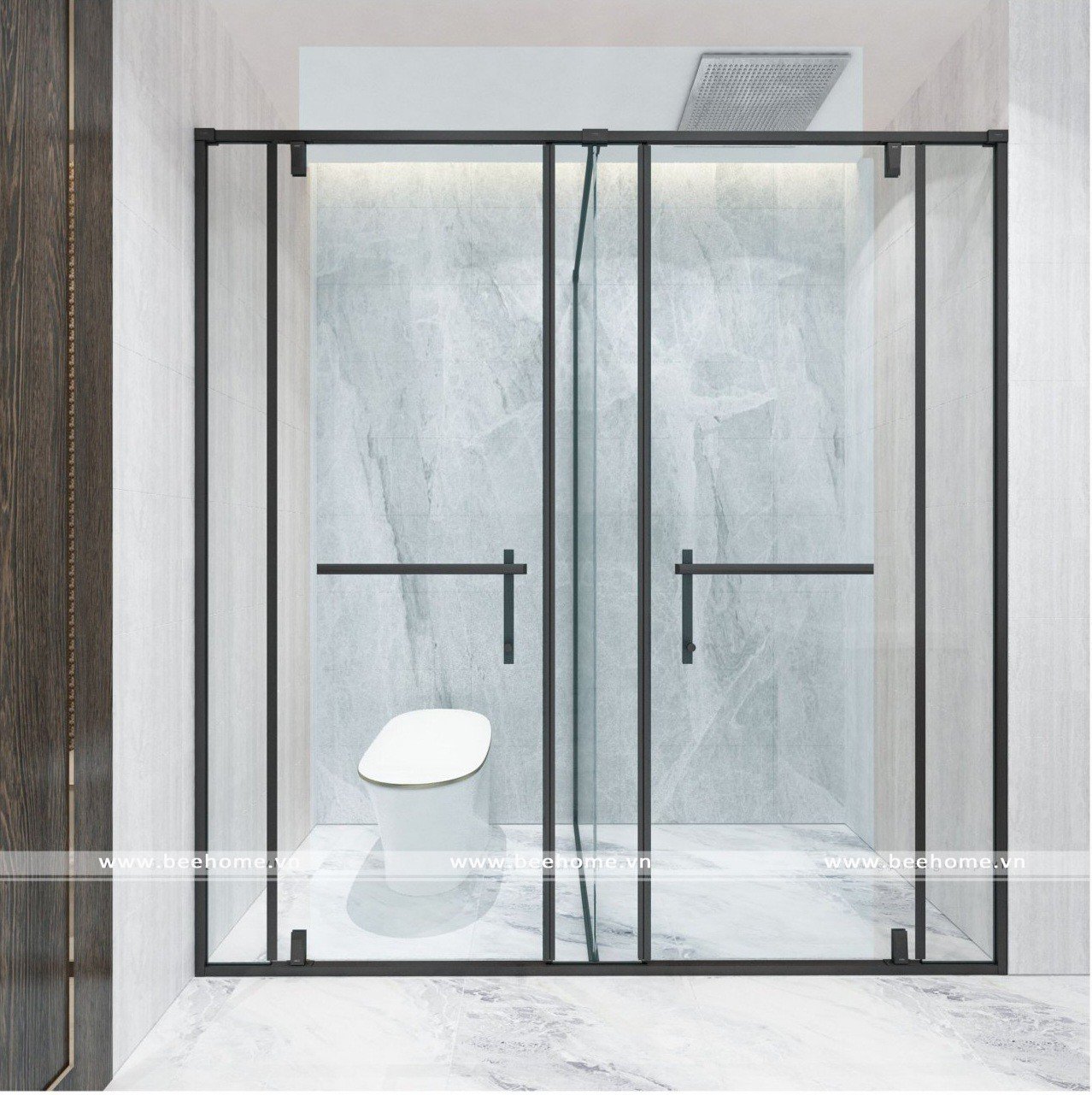 PHÒNG TẮM KÉP CỬA MỞ BẢN LỀ SLIM
