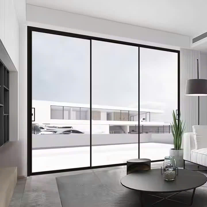 Cửa Lùa Slim 3 Cánh Không Ray Dưới - Trượt Siêu Êm