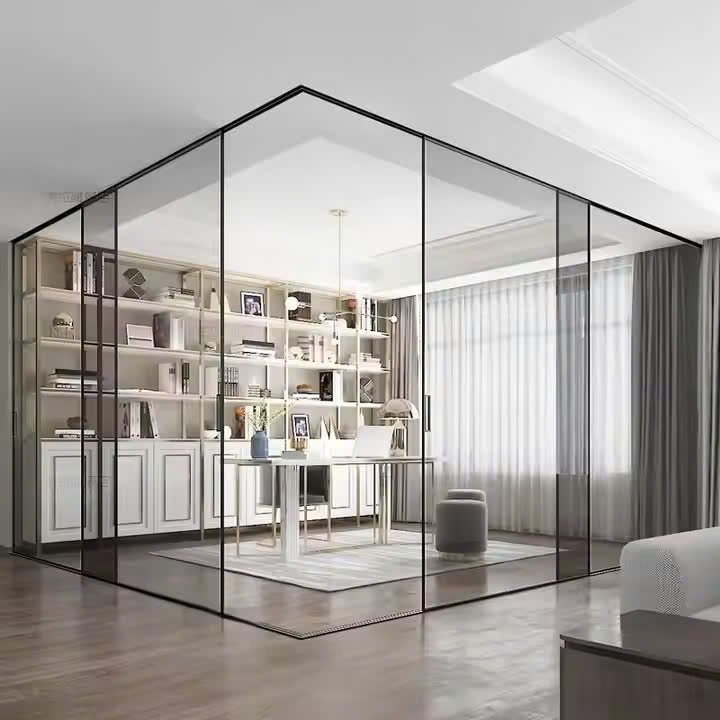 Cửa Nhôm Slim Lùa Góc 90 Độ - Vách Ngăn Phòng Tối Ưu Không Gian